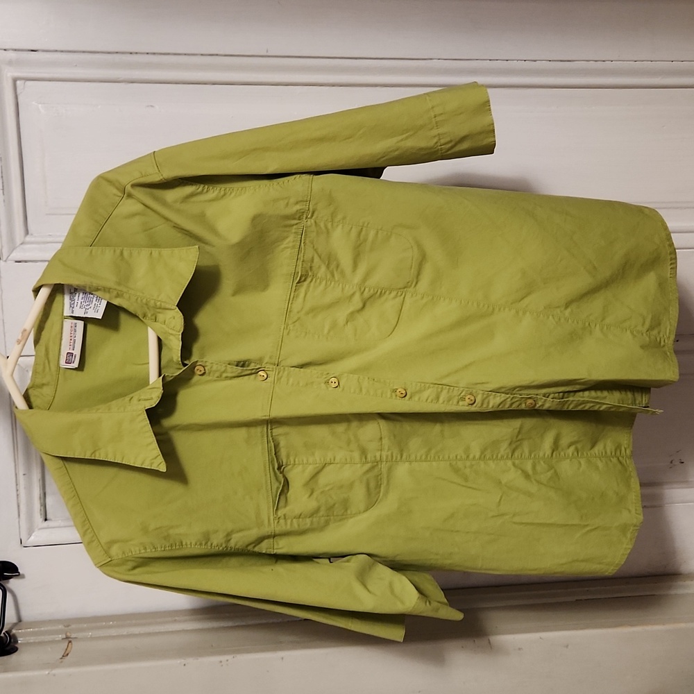 Green Button Down Blouse